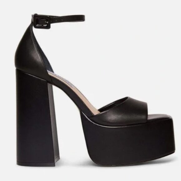 Steve Madden Women's Kassiani Black Platform Mary Jane Heels (Size US 9) - Picture 1 of 6